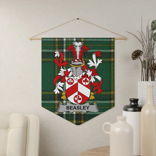 Beasley Family Crest Tartan Background Wall Decor product