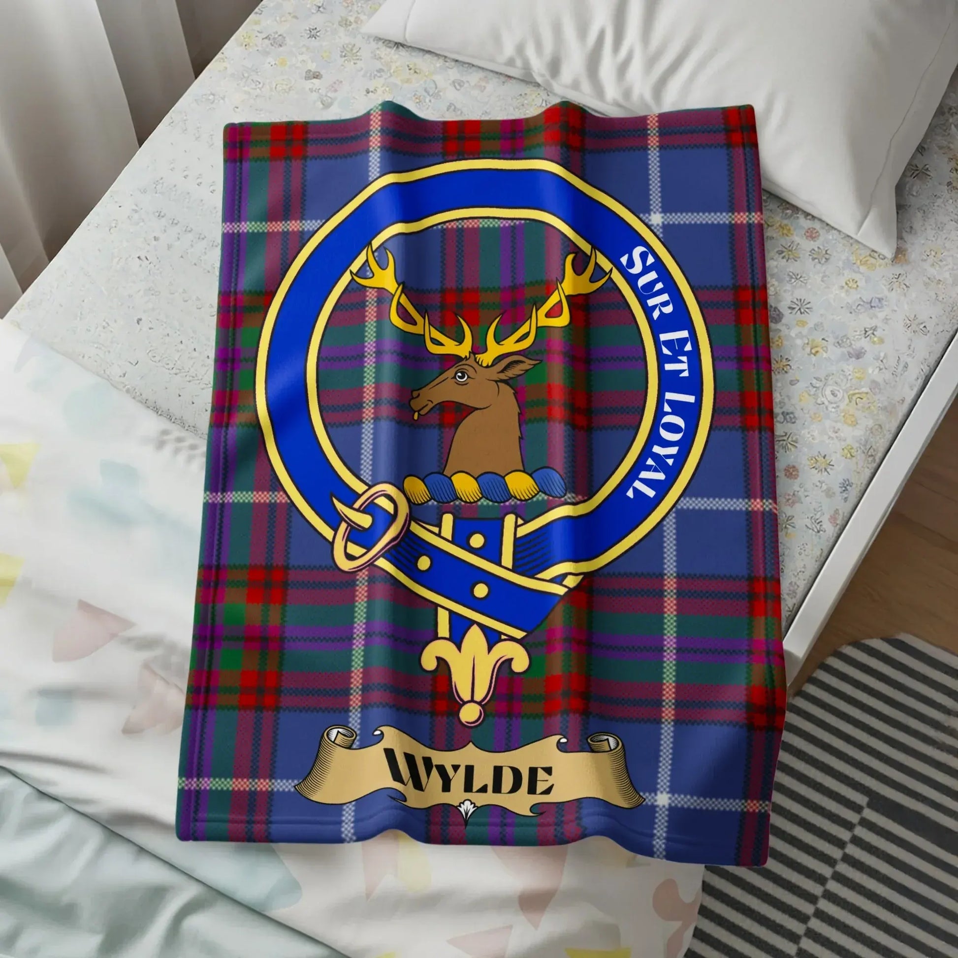 Scottish Clan Crest Tartan Design Personalized Blanket product