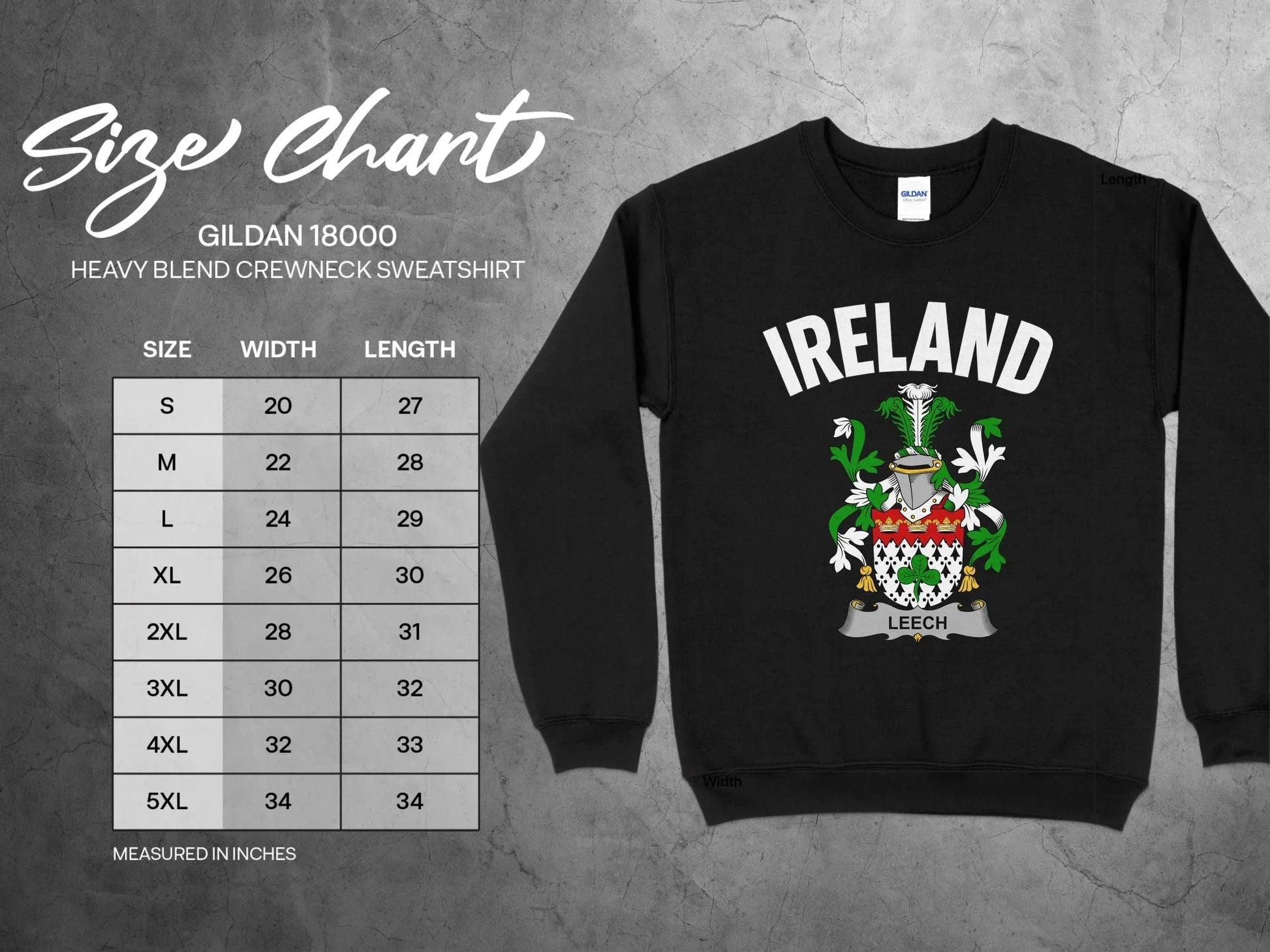 Ireland Leech Family Crest Heavy Blend Crewneck product