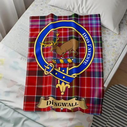 Dingwall Tartan Blanket with Clan Crest product