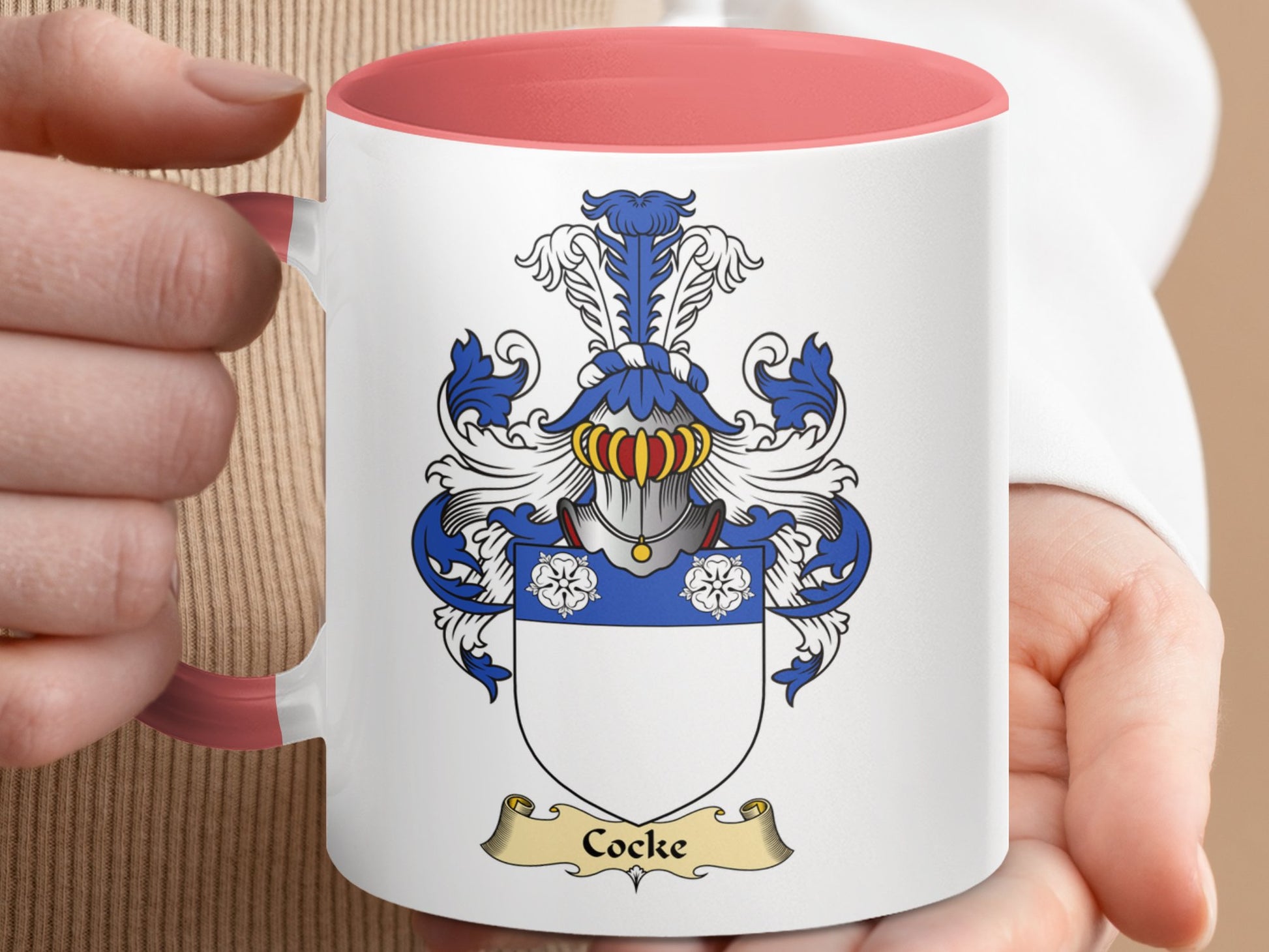 Cocke Scottish Clan Coat of Arms Coffee Mug - Living Stone Gifts