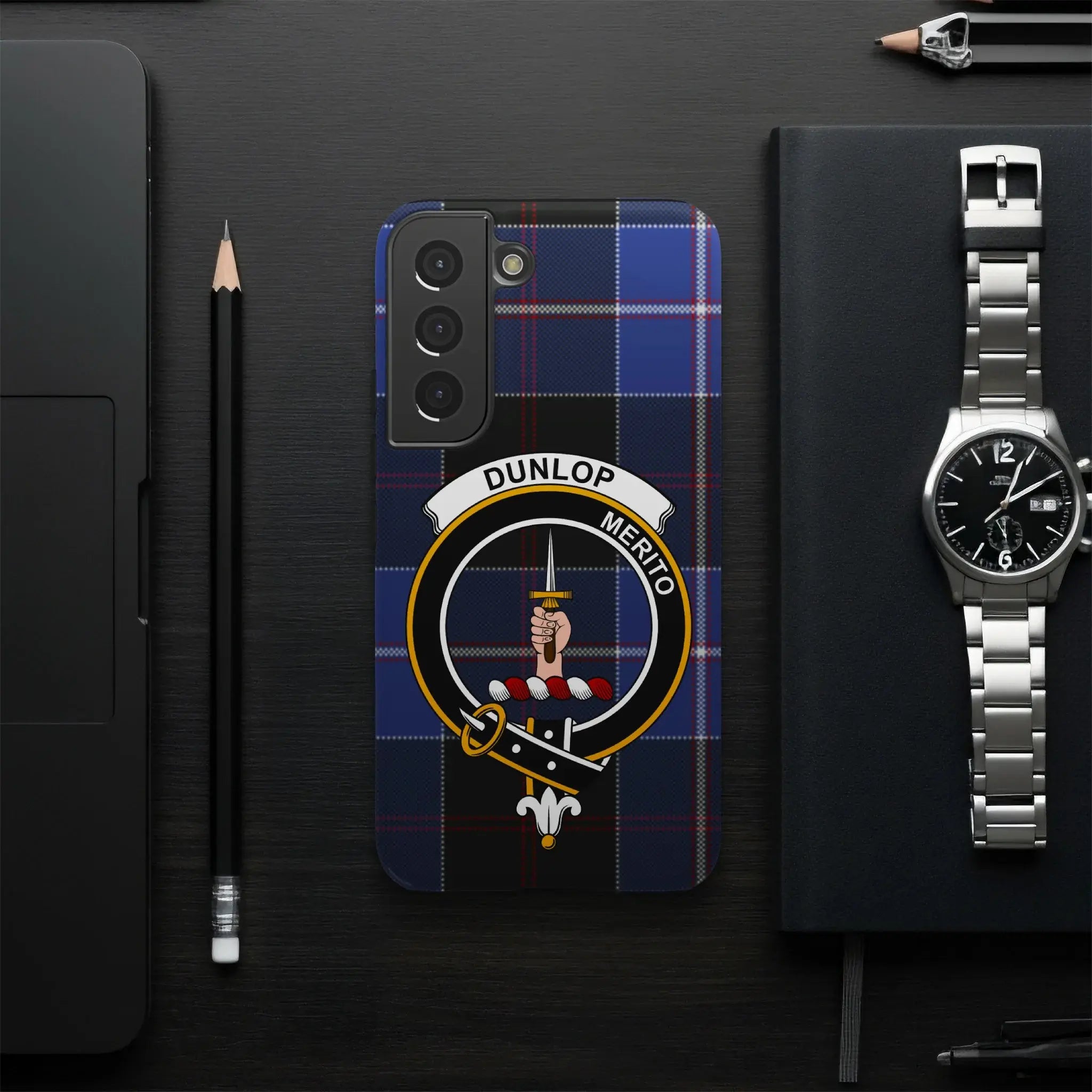 Dunlop Merito Plaid Design Detailed Phone Case Cover