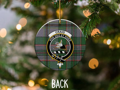 Vive Deo Et Vives Craig Tartan Christmas Ornament product