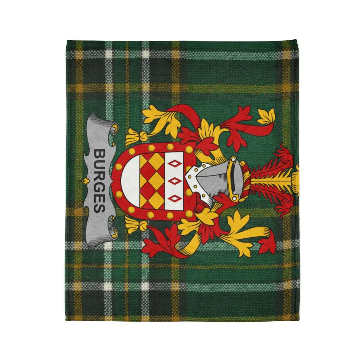 Burges Family Crest Tartan Blanket product