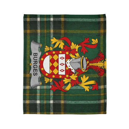 Burges Family Crest Tartan Blanket product
