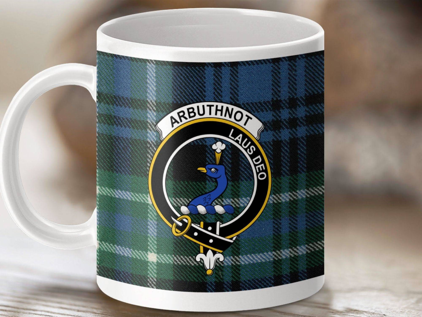 Arbuthnot Laus Deo Plaid Pattern Mug product