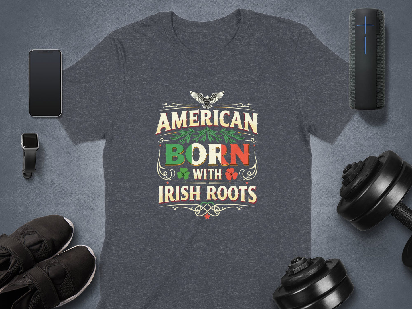 Celebrate Heritage with American Born Irish Roots T-Shirt - Living Stone Gifts