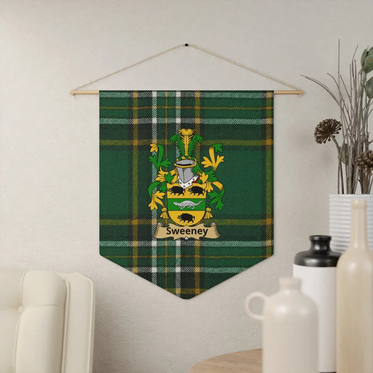 Sweeney Family Crest Plaid Wall Decor Tapestry product type