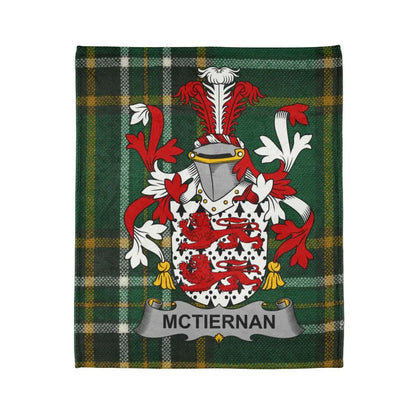 McTiernan Family Coat of Arms on Tartan product type