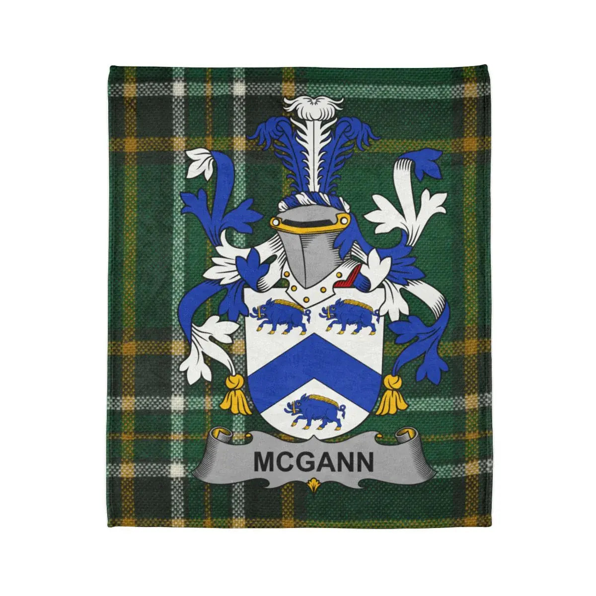 McGann Family Crest Tartan Plaid Blanket product