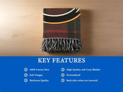 High-Quality and Cozy Plaid Blanket with Soft Fringes