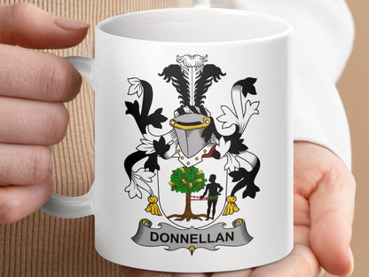 Donnellan Surname Irish Family Crest Mug - Celtic Ancestry Gifts