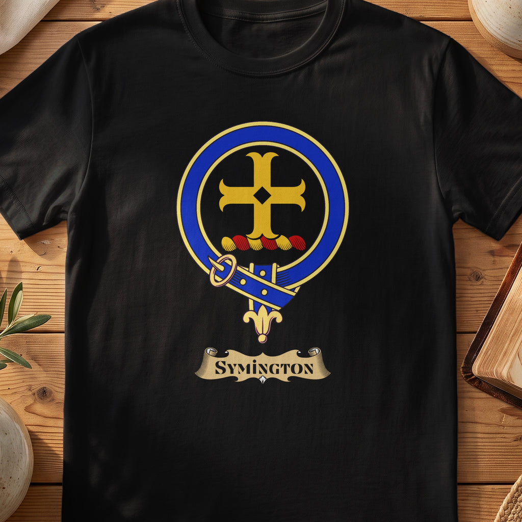 Symington Scottish clan crest T-shirt in Black