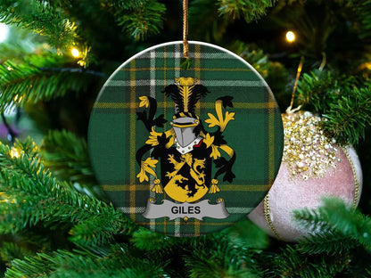 Family Crest Personalized Christmas Ornament product type