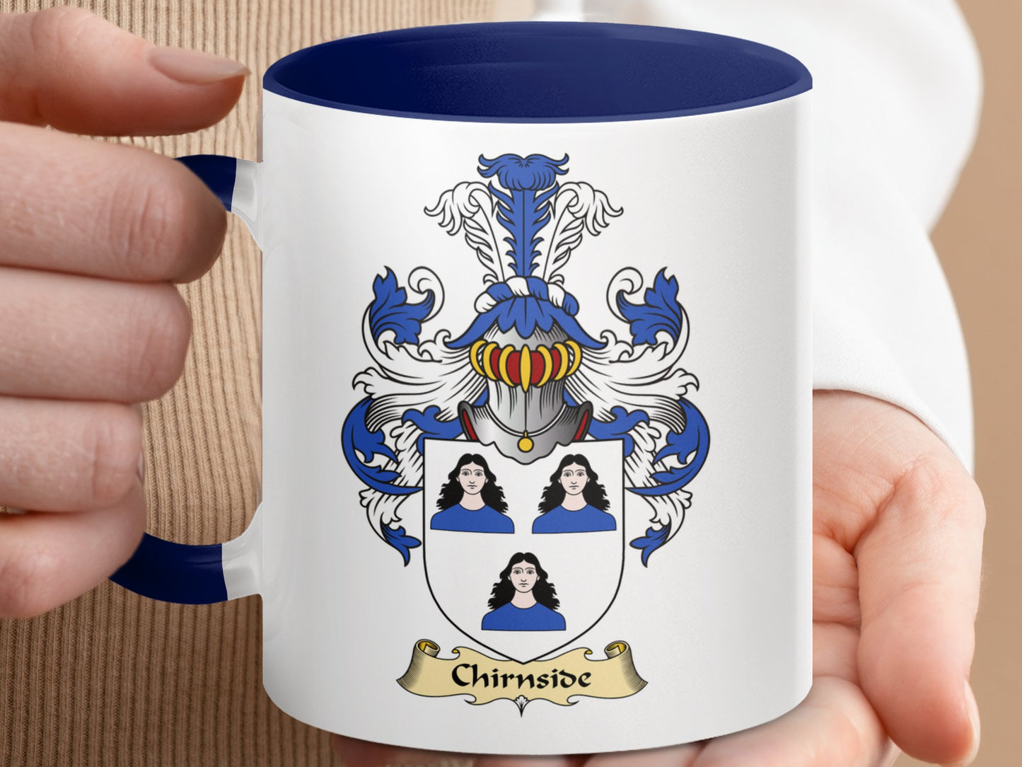 Chirnside Scottish Clan Coat of Arms Accent Mug - Living Stone Gifts