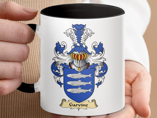 Clan Garmine Scottish Coat of Arms Accent Coffee Mug - Living Stone Gifts