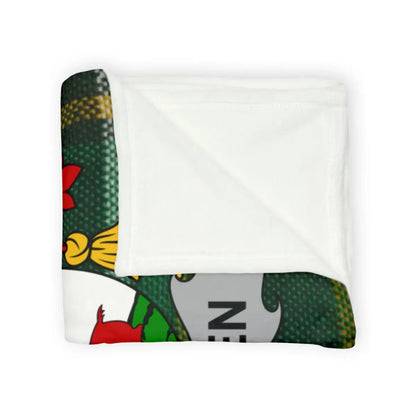 Cozy Festive Green Blanket With Colorful Design product