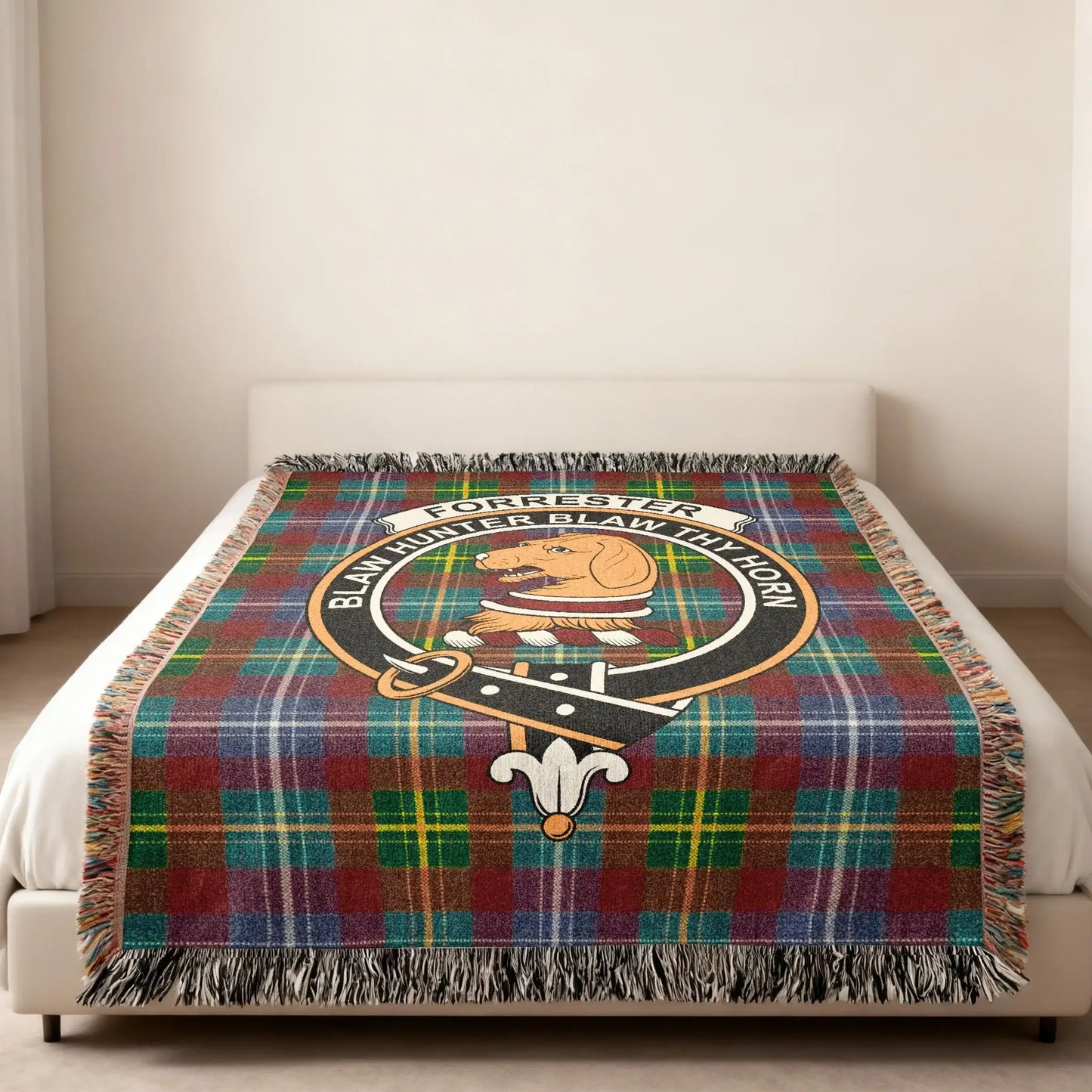 Forrester Clan Tartan Plaid Throw Blanket product