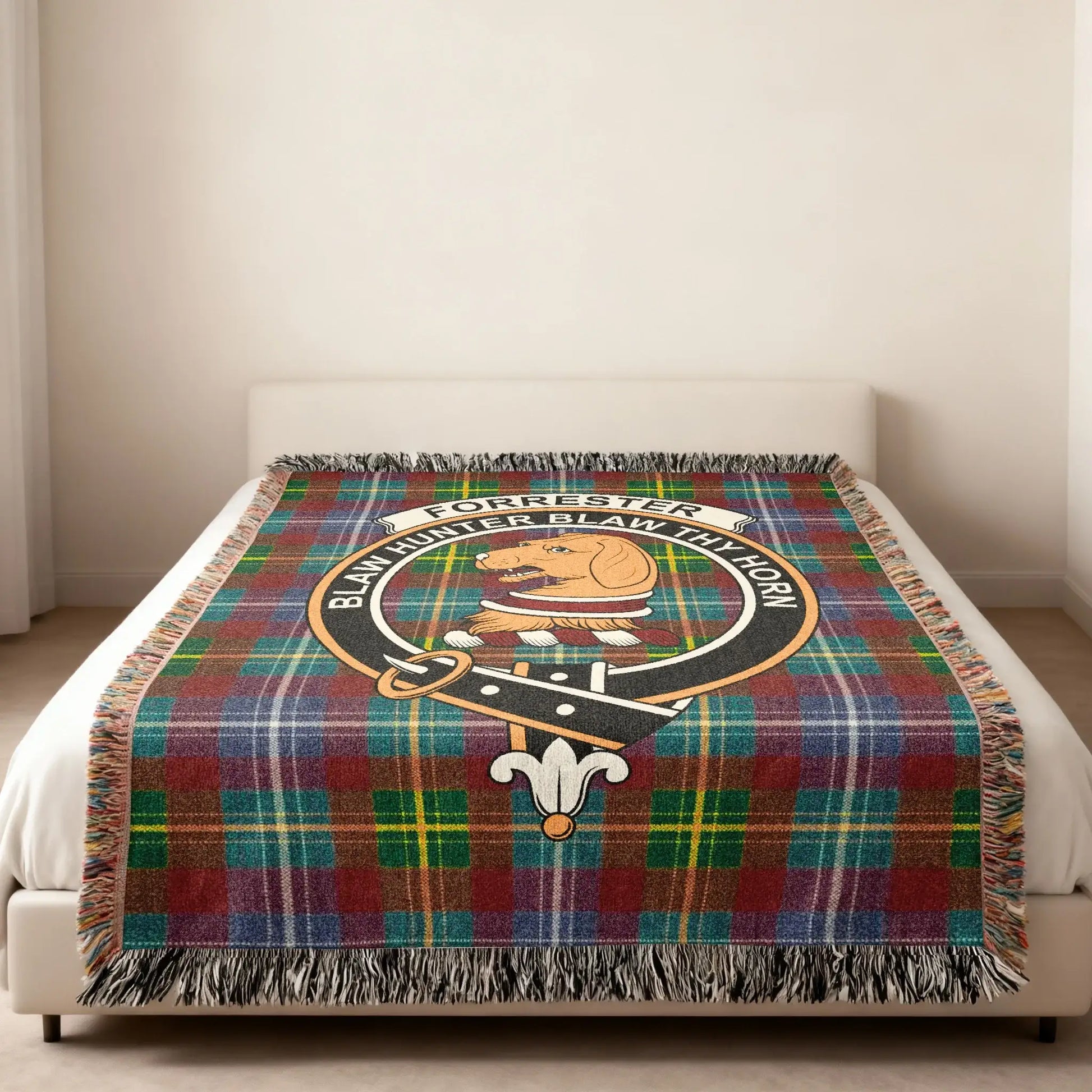 Forrester Clan Tartan Plaid Throw Blanket product