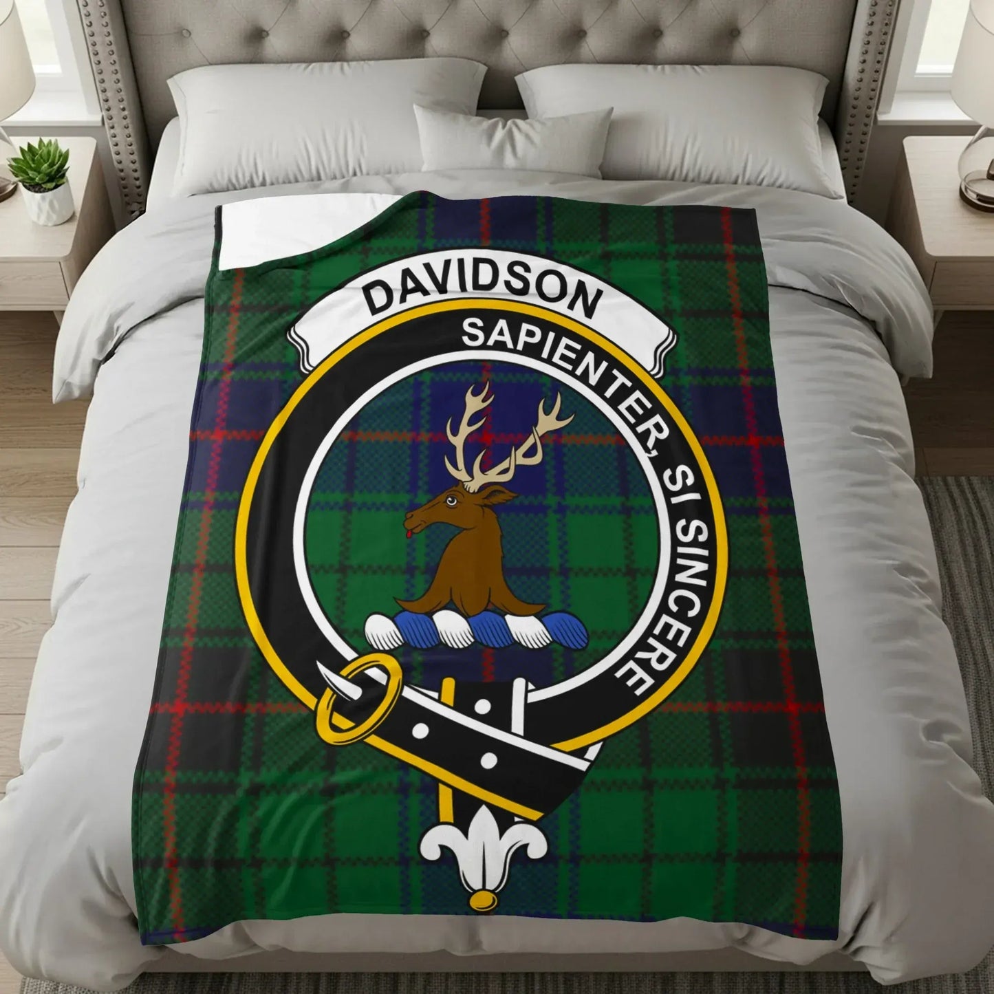 Davidson Family Crest Plaid Design Blanket product
