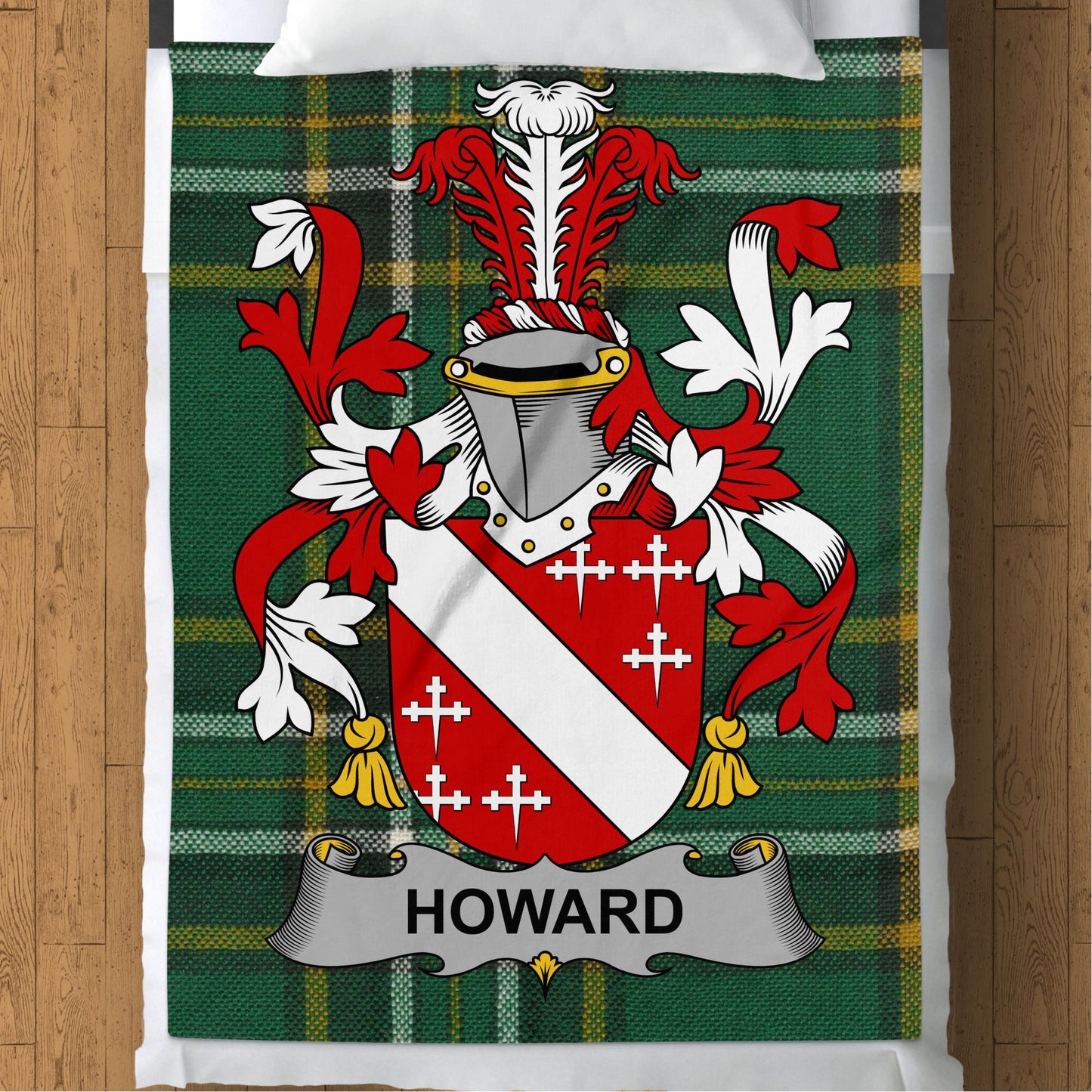 Howard Surname Irish Tartan Throw Blanket - Living Stone Gifts