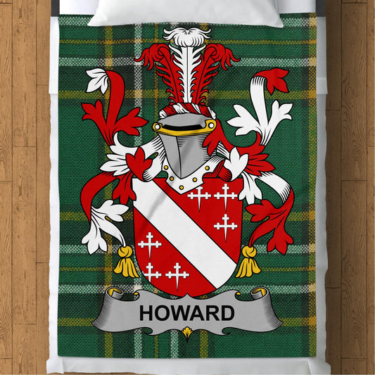 Howard Surname Irish Tartan Throw Blanket - Living Stone Gifts