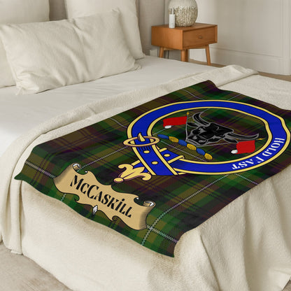 Scottish Clan McCaskill Tartan Throw Blanket - Living Stone Gifts