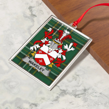 Family Crest with Wakeley Name Ornament product