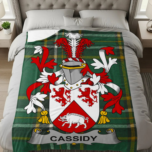 Personalized Family Crest Blanket Cozy Sofa Product