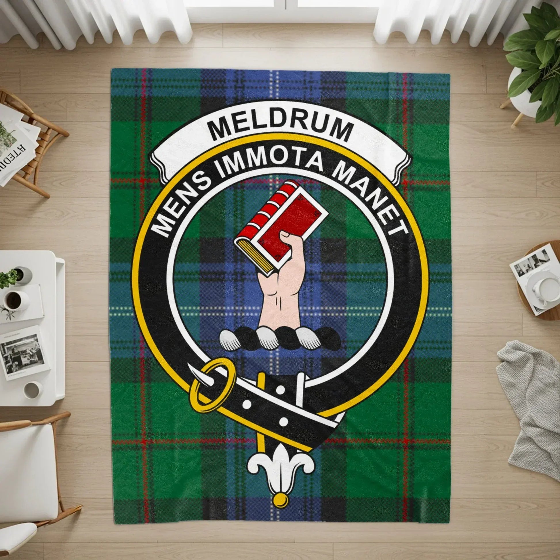 Meldrum Mens Immota Manet Custom Tartan Rug product