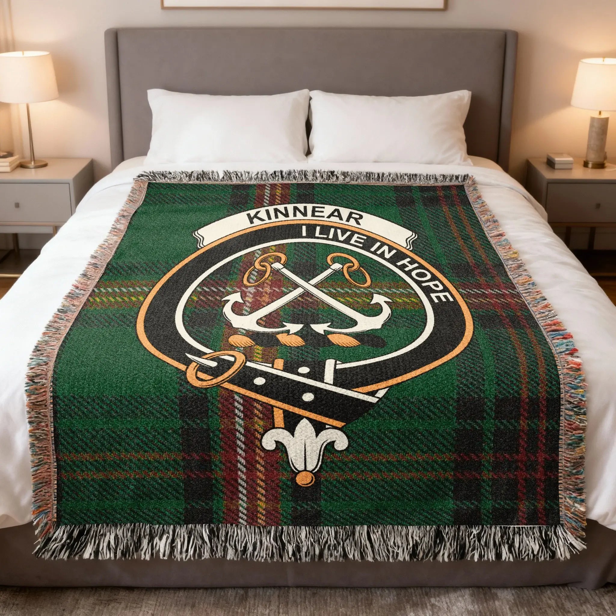 Kinnear Live in Hope Tartan Plaid Blanket product