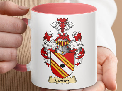 Clan Cannon Scottish Coat of Arms Accent Coffee Mug - Living Stone Gifts