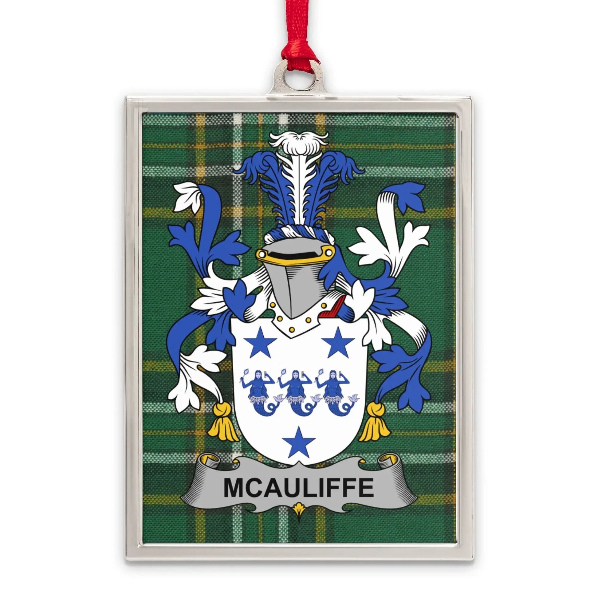 McAuliffe Family Crest Plaid Background product