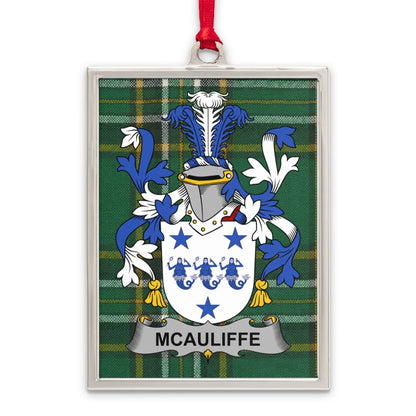 McAuliffe Family Crest Plaid Background product