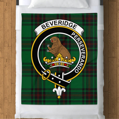 Beveridge Crest Perseverando Tartan Throw Blanket - Living Stone Gifts