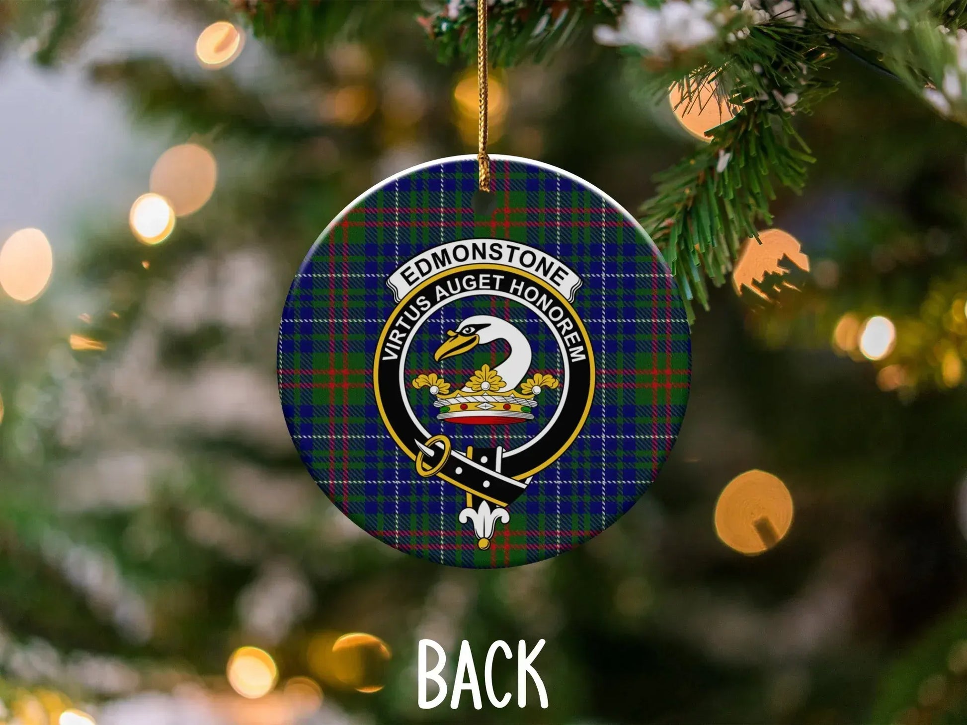 Edmonstone Virtus Auget Honorem Tartan Ornament product