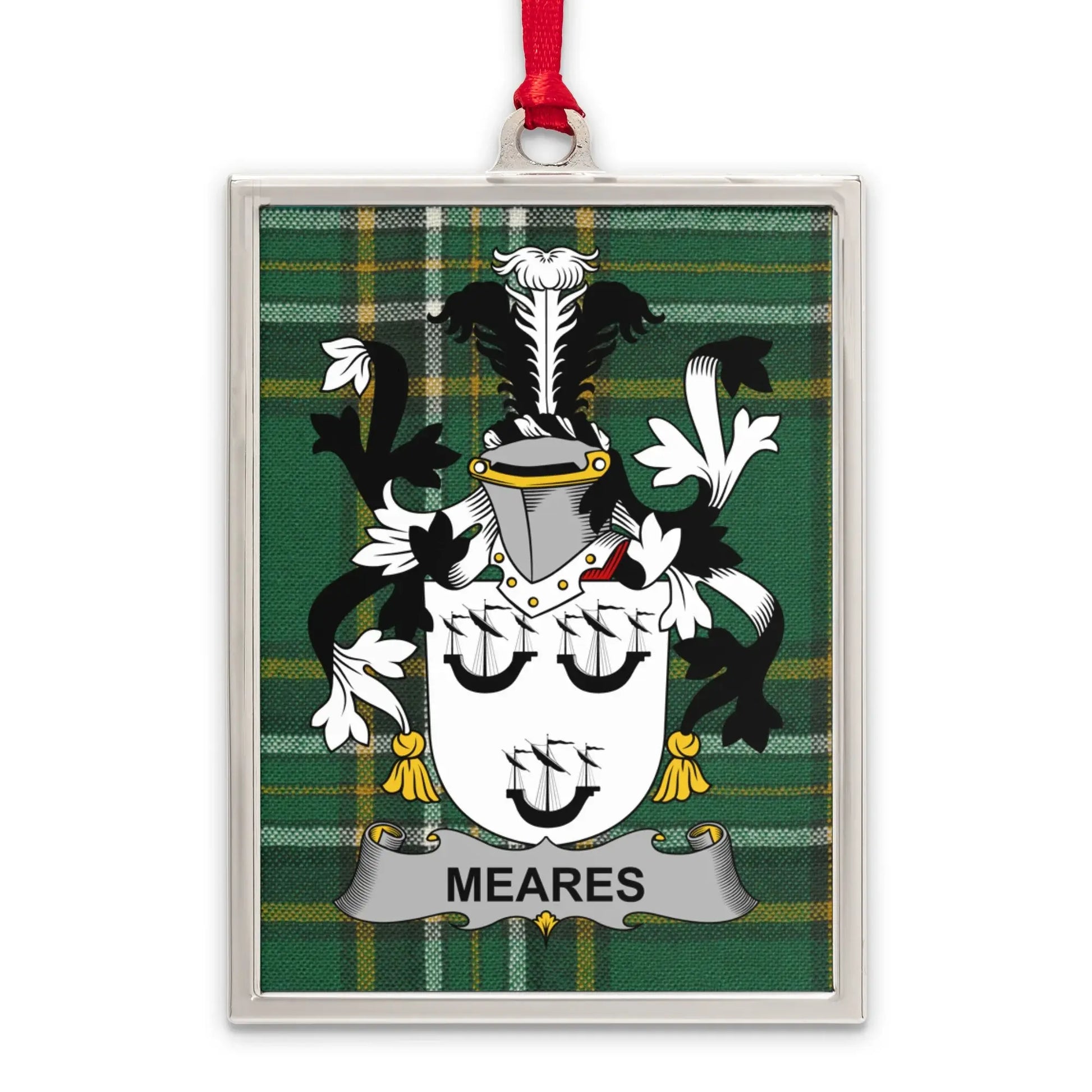 Unique Meares Family Crest Plaid Background Product