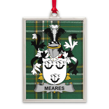 Unique Meares Family Crest Plaid Background Product