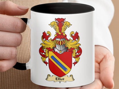 Clan Elliot Scottish Coat of Arms Heritage Mug - Living Stone Gifts