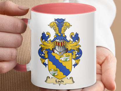 Loch Family Crest Heraldic Design Coffee Mug - Living Stone Gifts