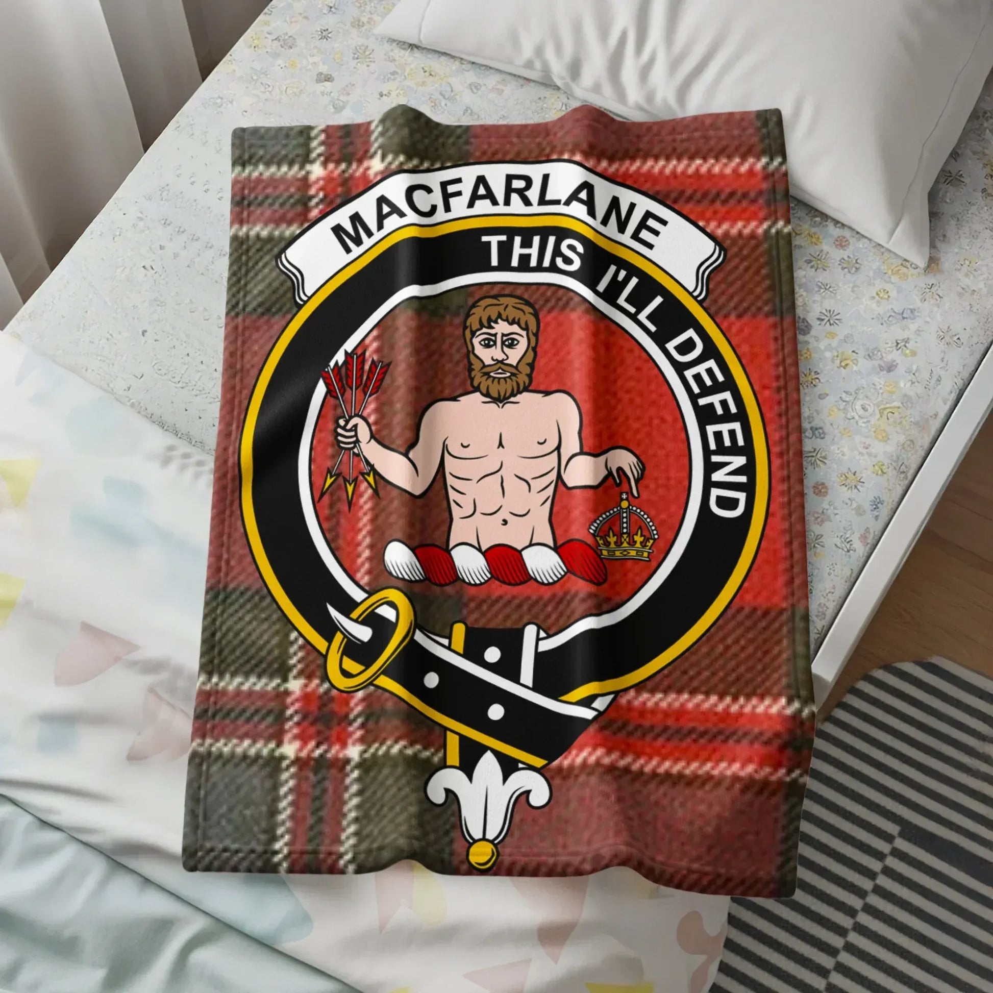 Macfarlane This I'll Defend Clan Plaid Blanket product