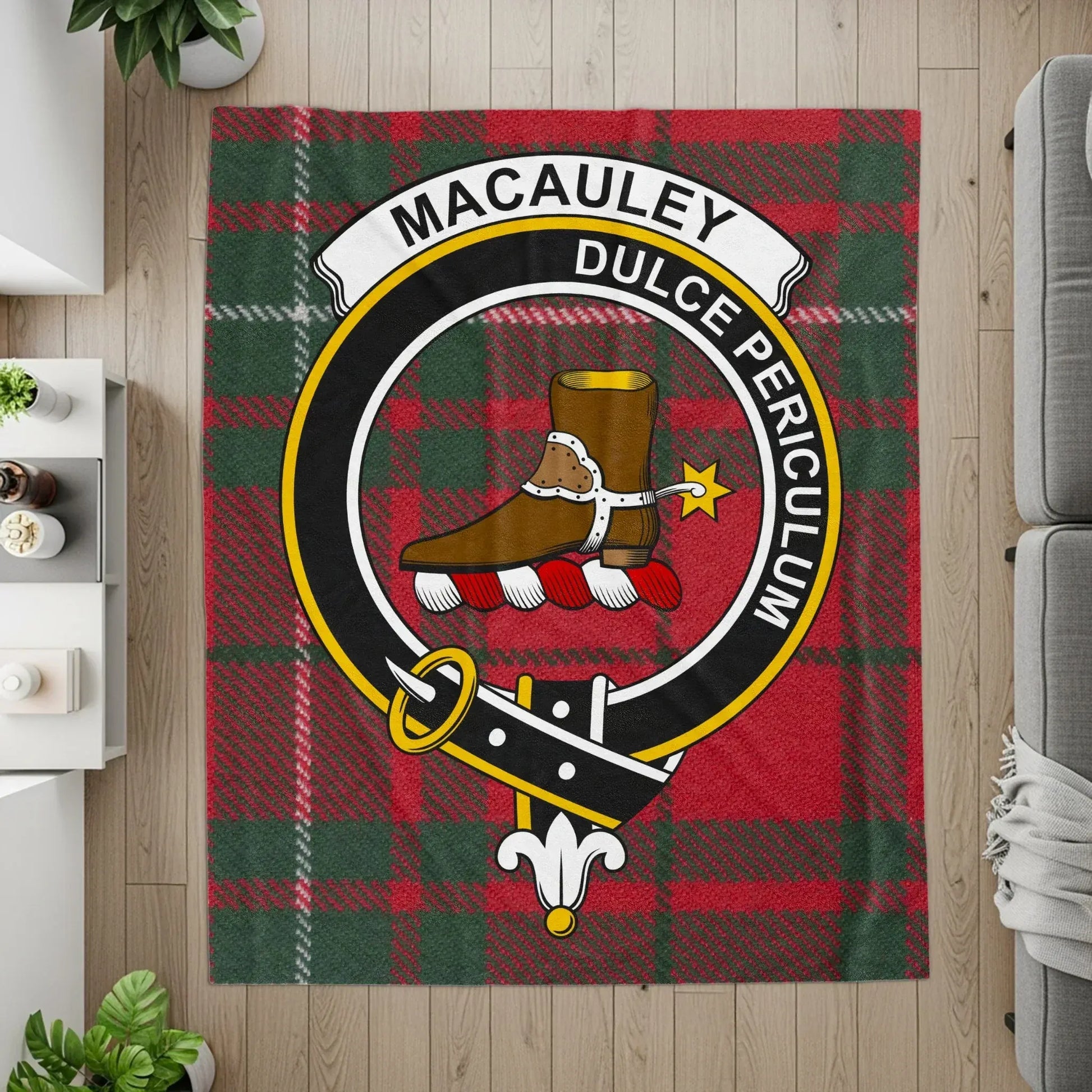 MacAuley Clan Tartan Plaid Pattern Blanket product