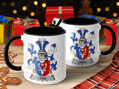 Legg Surname Irish Coat of Arms Family Heritage Mug - Living Stone Gifts