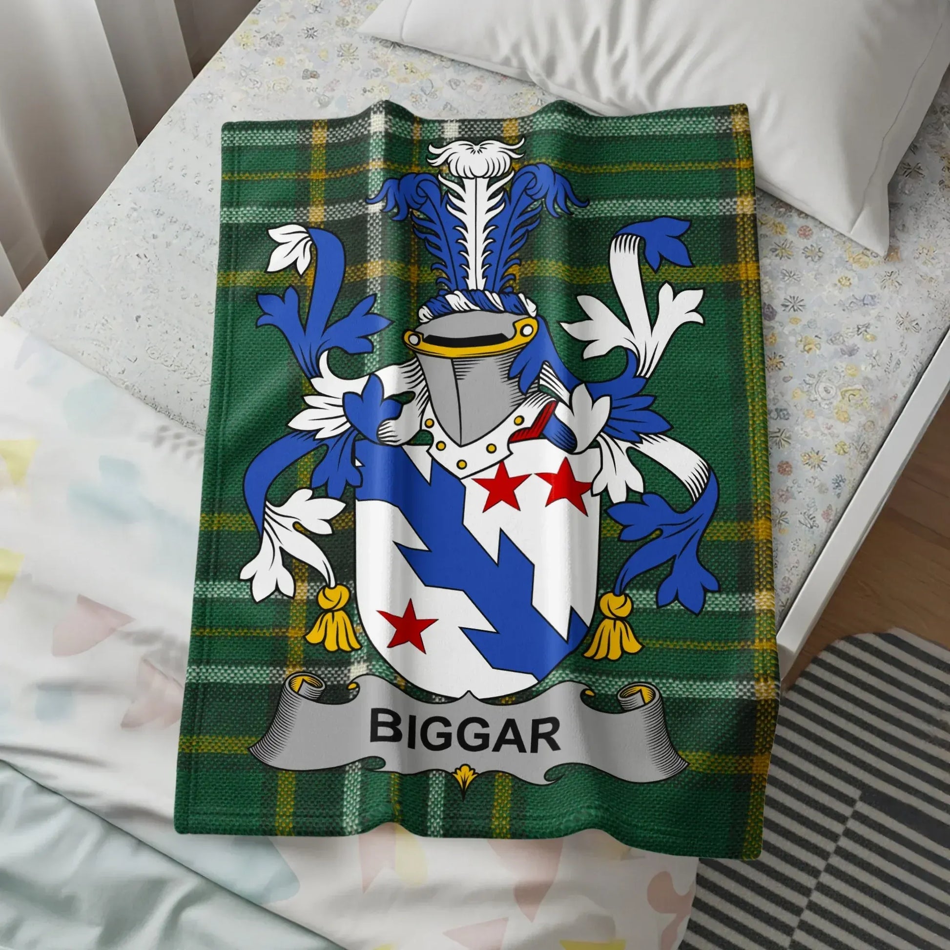 Family Crest Blanket with Biggar Coat of Arms product type