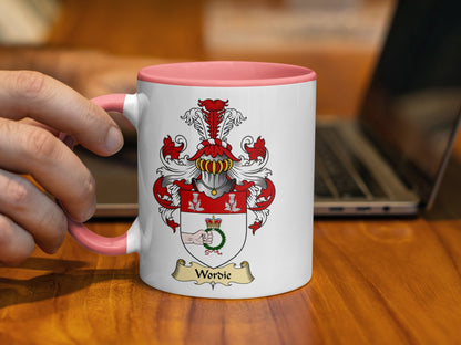 Wordie Scottish Clan Family Crest Coat of Arms Mug - Living Stone Gifts