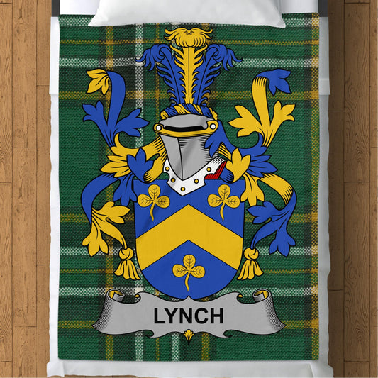 Lynch Irish Tartan Coat of Arms Throw Blanket - Living Stone Gifts