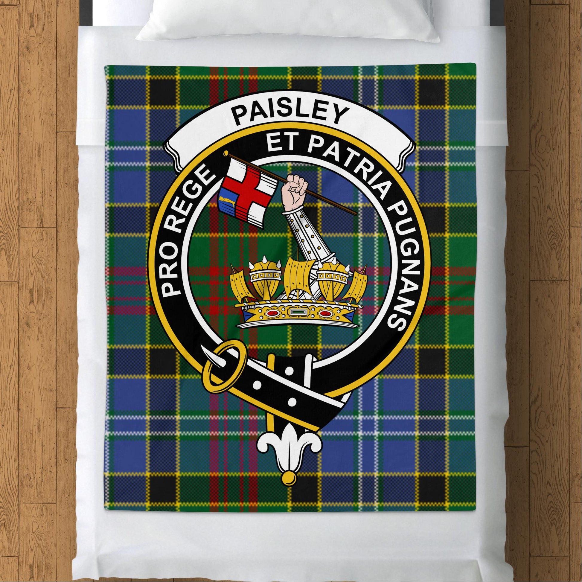 Scottish Clan Paisley Tartan Throw Blanket - Living Stone Gifts