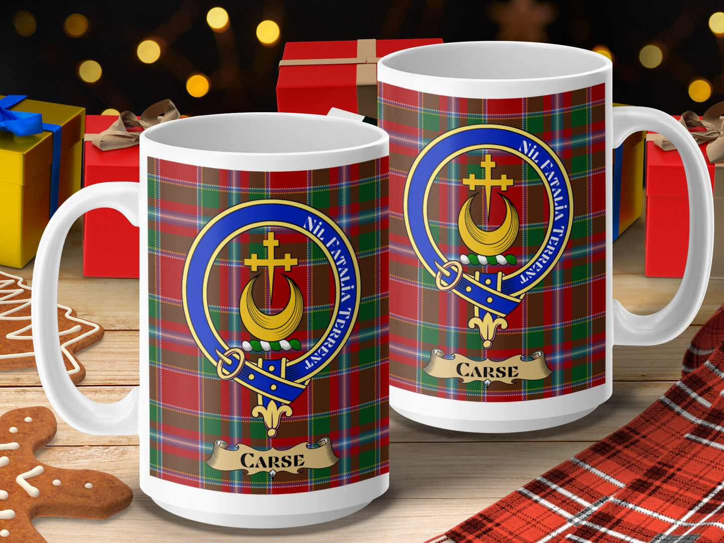 Clan Carse Scottish Tartan Crest Emblem Mug - Living Stone Gifts