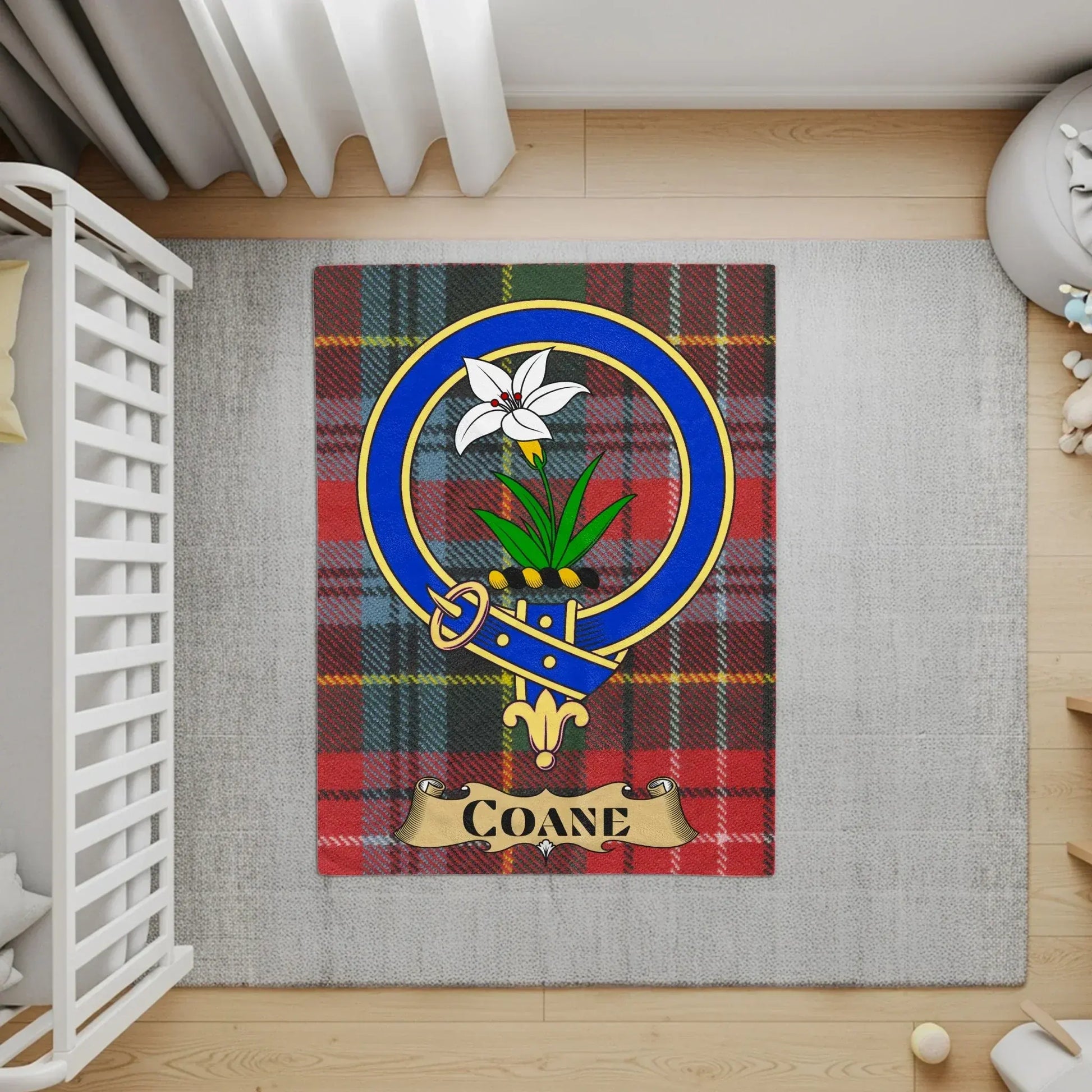 Colorful Tartan Design Custom Clan Crest Rug product