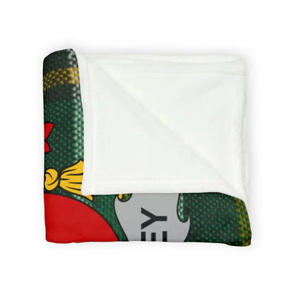 Cozy Vibrant Green and Red Patterned Blanket product
